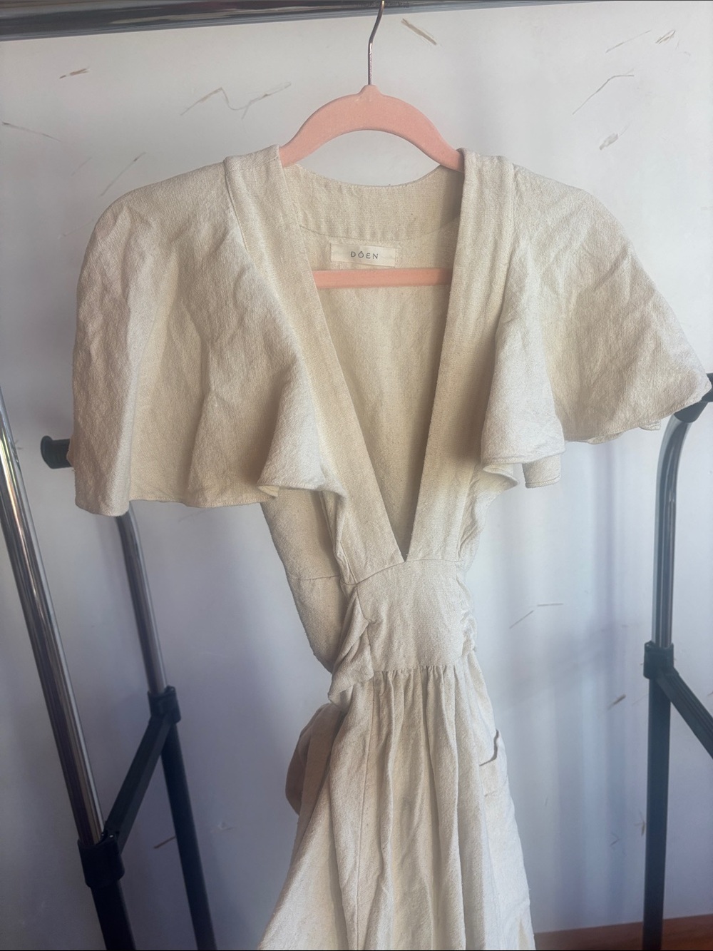 Doen Cream Ruffled Maxi Dress - Picture 4 of 9